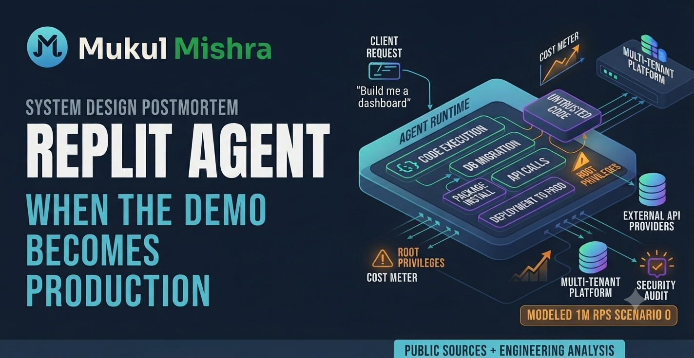 Replit Agent system design postmortem architecture illustration